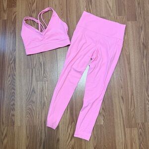 Athleta pink matching set